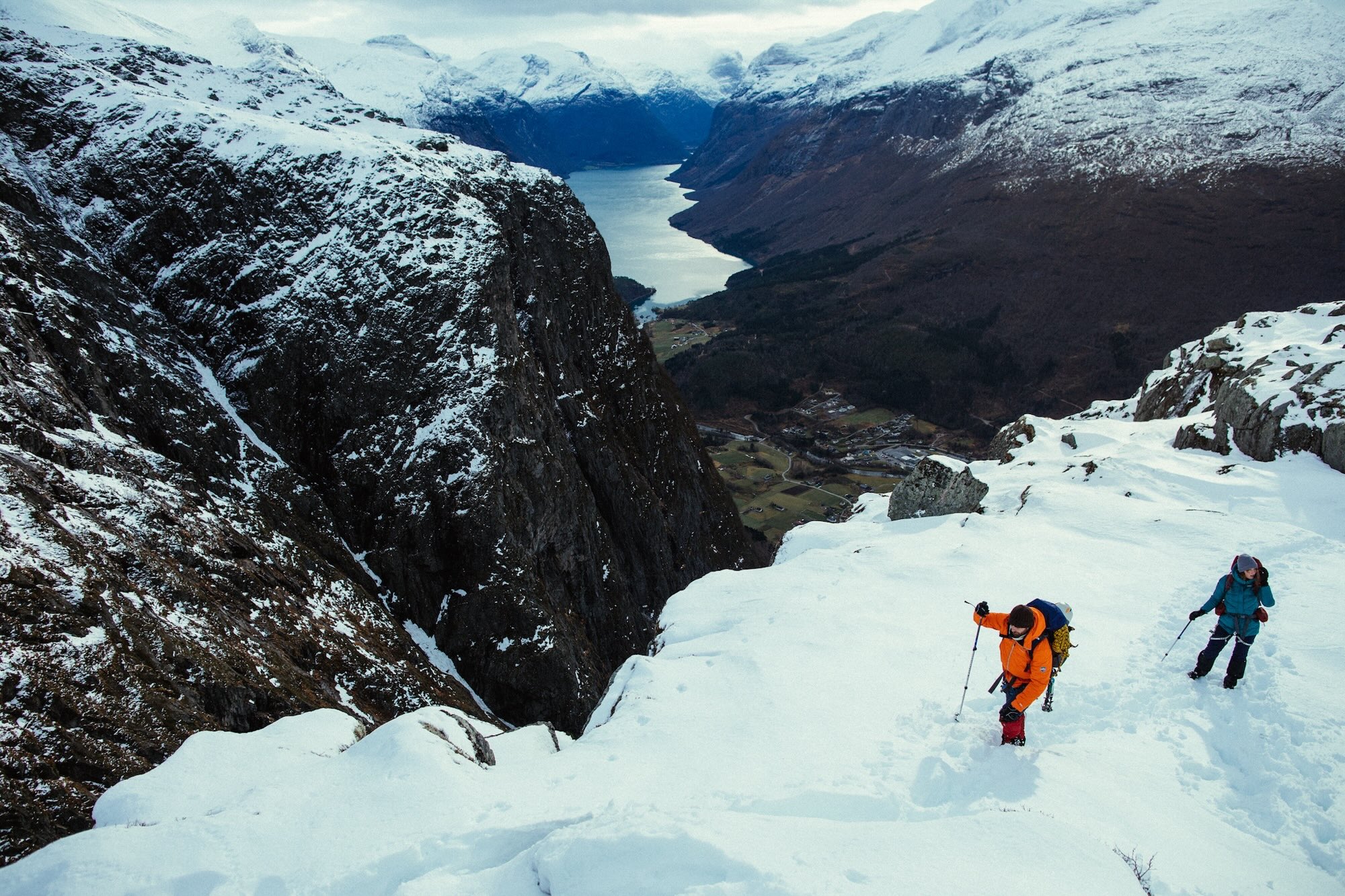 Snowy mountains Western Norway