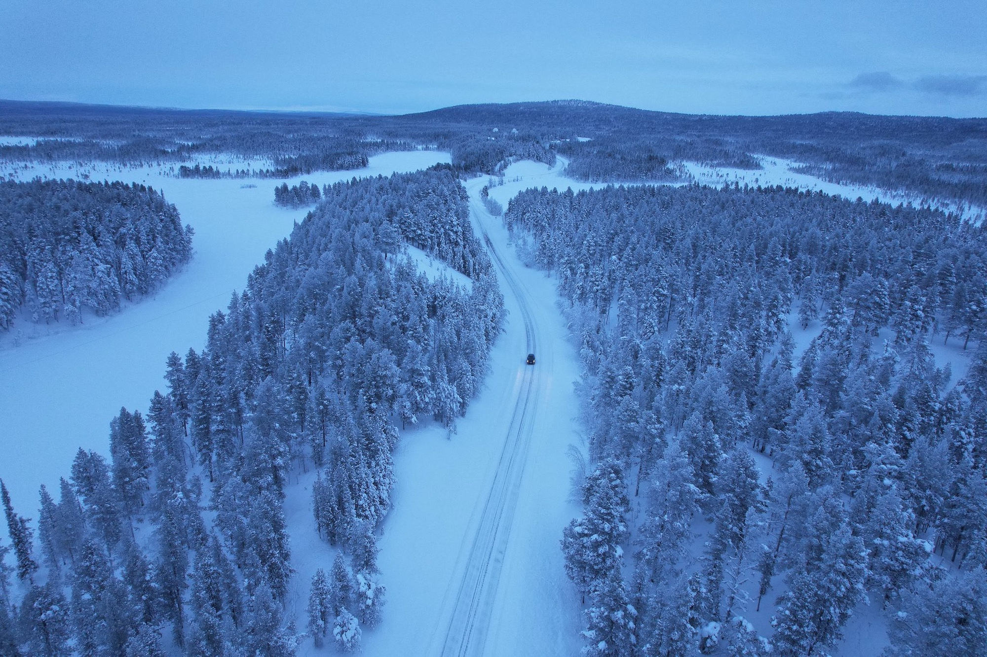 Ice road Kiruna Sweden