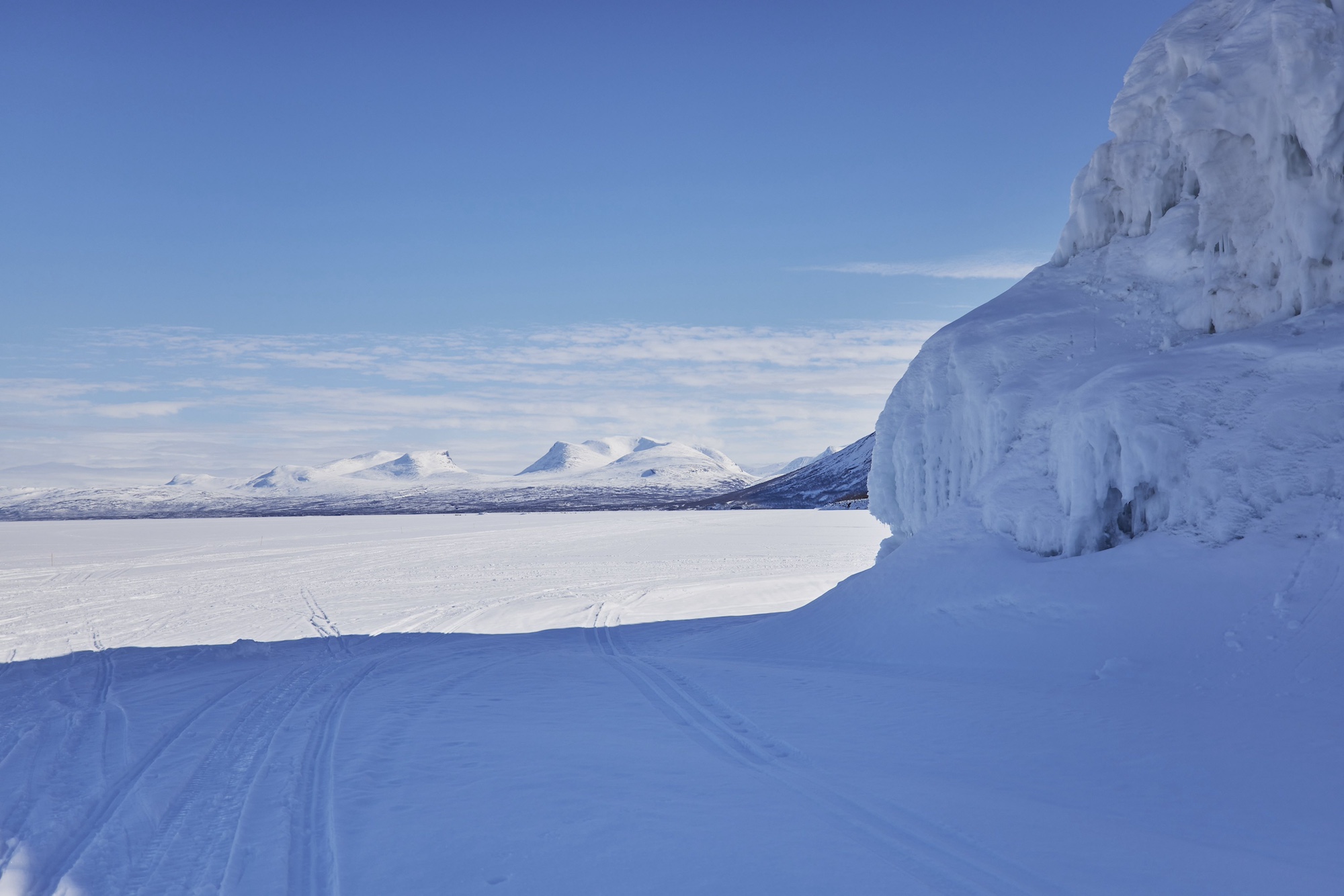 Snow landscape Northern Sweden